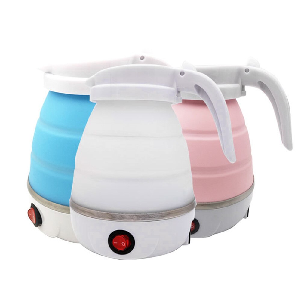 600W Silicone Portable Boiling Water Tea Pot Foldable Electric Boiler Kettle for Travel Home Use Kitchen Gadgets