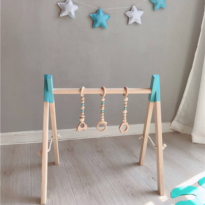 Baby Bed Rammelaar Kamer Decor Play Gym Speelgoed Houten Nursery Zintuiglijke Speelgoed Baby Kamer Kledingrek Accessoires Fotografie Props