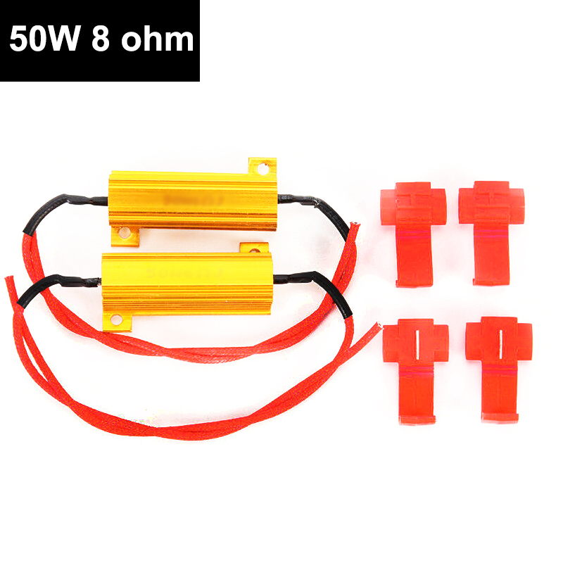 4x 50W 8ohm High Power Load Resistor Decoder LED Bulb Turn Signal Blinker Flash Flicker