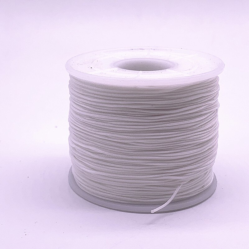 Nuovo 0.4-1.5mm 10 Metri/lotto Bianco Cavo di Nylon Filo Nodo Cinese Macrame del Braccialetto Del Cavo Intrecciato Stringa FAI DA TE Nappe perline Filo