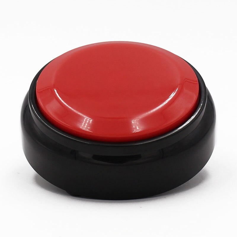 Squeeze Sound Button Can Recording 30s Sound Time Decoration Toys For Children M5: Red and Black