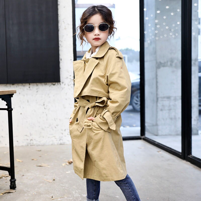 2020 primavera autunno neonate Trench giacca doppio petto per abbigliamento per ragazze top solidi bambini giacca a vento ragazzi capispalla