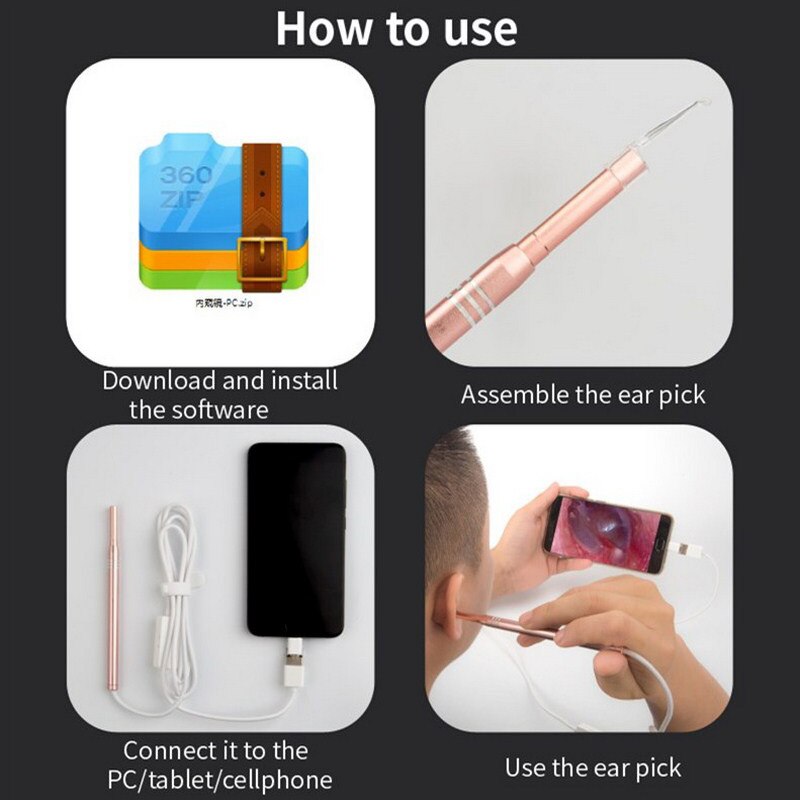 3.9mm linser endoskop kamera 2 in1 usb android vandtæt 1.0 megapixel snake tube pc telefon inspektion wifi endoskop kamera