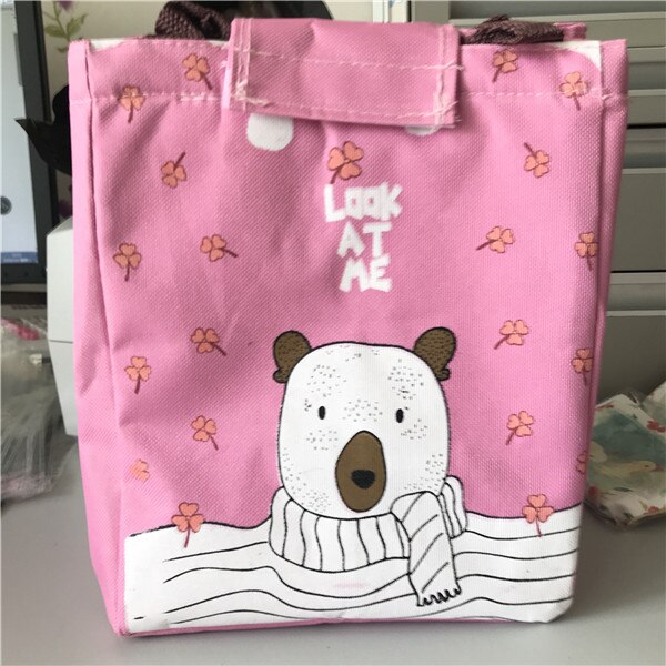 Bolsa térmica isolada para almoço, portátil, caixa, crianças, desenho animado, animal, praia, piquenique, feminino, menino, bolsa cooler, bolsa de mão: 5
