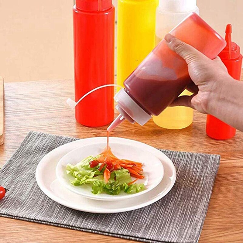 10 pakker  av 8- unse pressespraykrydderflasker til krydder, ketchup, grillmat, krydder