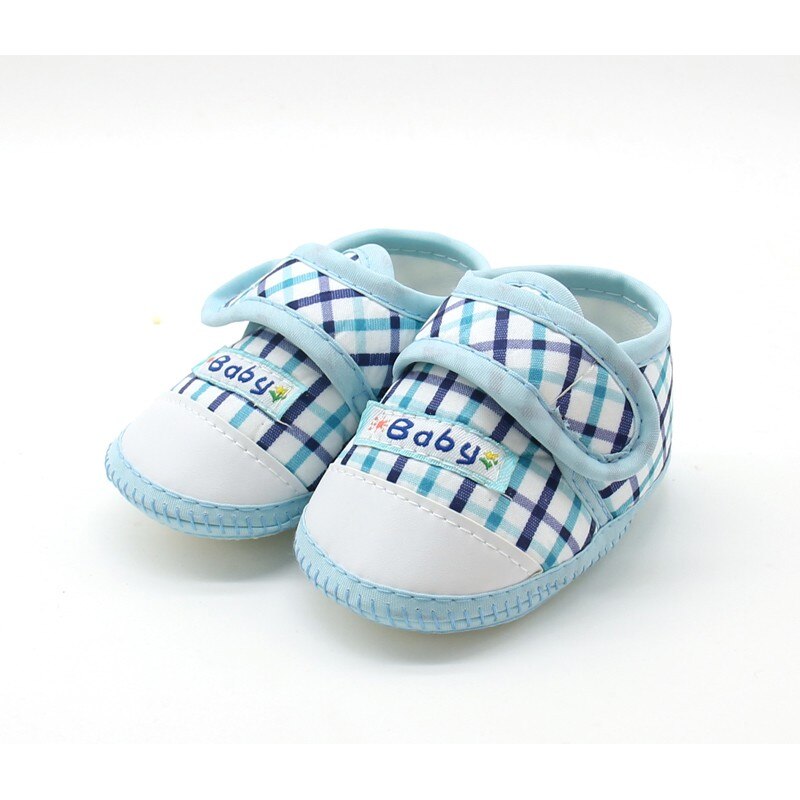 Baby Jongens Meisjes Schoenen Katoen Plaid Eerste Wandelaars Peuter Prewalker Soft Sole Laarsjes: L / 13-18 months