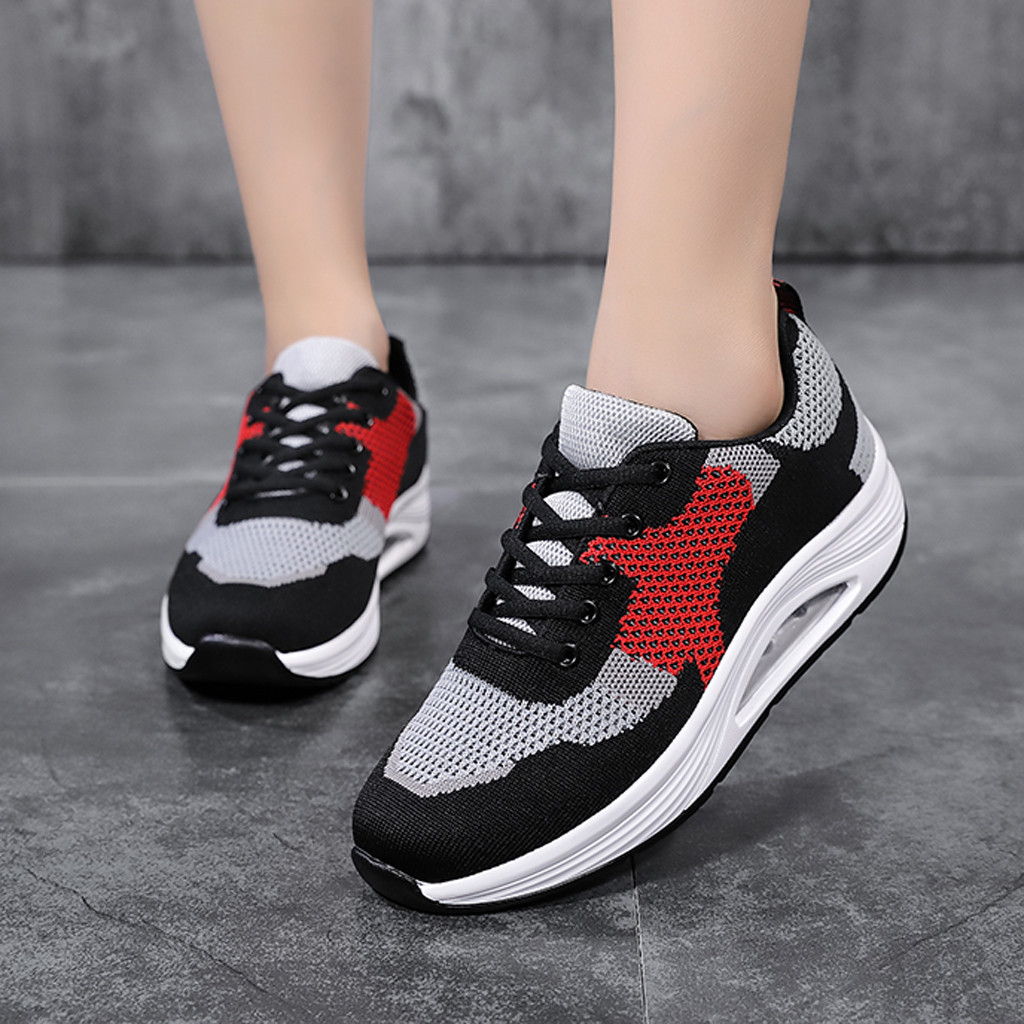 Sport Running Shoes Air Cushion Lightweight Breathable Sneakers Spring Women men Running Shoes #g4