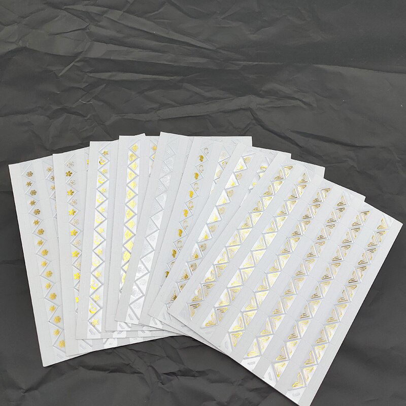 8 Vellen Papier Hoek Stickers Pvc Transparante Goud Voor Fotoalbums Frame Decoratie Scrapbooking Album Sticker Accessoires: Default Title