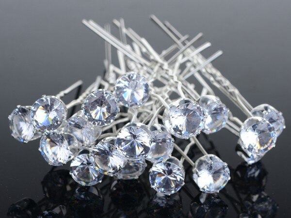 20/40 pièces de mariage mariée épingle à cheveux cristal fausse perle fleur brillant épingles à cheveux pinces à cheveux femmes bijoux Lots: JH03004 20pcs