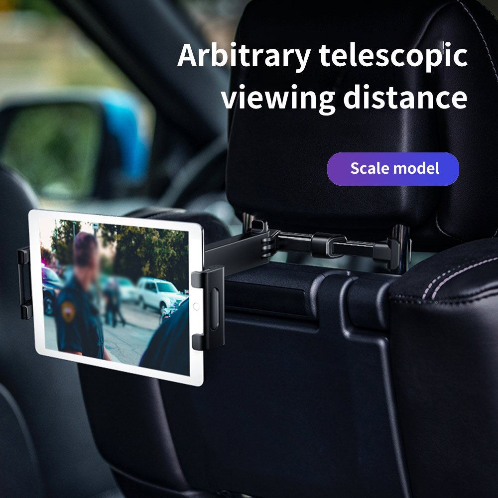 Soporte rotativo de asiento trasero para teléfono, soporte para Tablet, soporte para coche, soporte para reposacabezas trasero de asiento, soporte de viaje para Dispositivo de menos de 360 pulgadas, 12,9