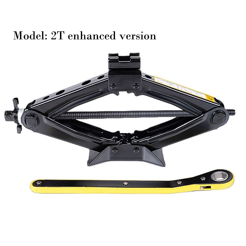 Labor-saving scissor jack Family 1T / 2T car SUV Tire change tool Car hand rocker jack Car tools: 2T enhanced
