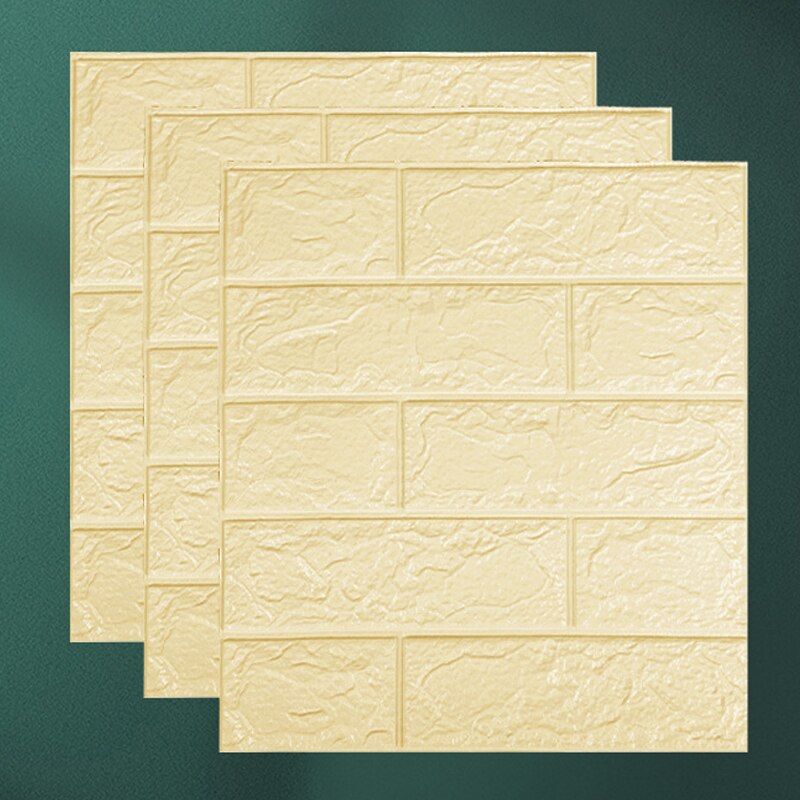 15/30pcs 3D Brick Wall Sticker Self-Adhesive DIY Waterproof Foam Wallpaper For Room Kitchen Roof Ceiling Background Wall Decals