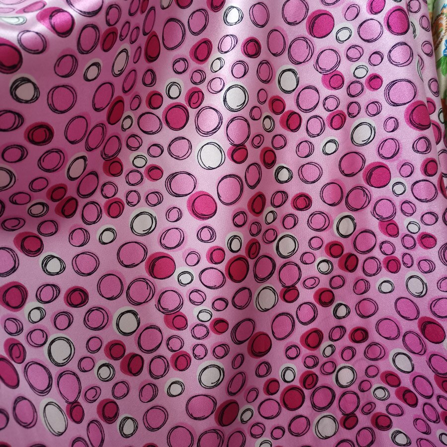 Dejlig dot diy satin stof blødt satin materiale foring håndværk tilda dukke blank charmeuse stof: B