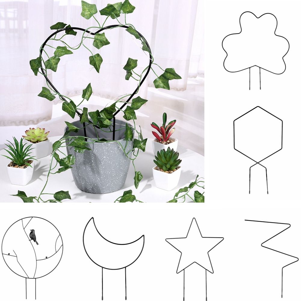 Udendørs jernstativ vinstativ blomst grøntsager kunst metal klatrestativ monteringsstang plantestøtte plante klatreholder