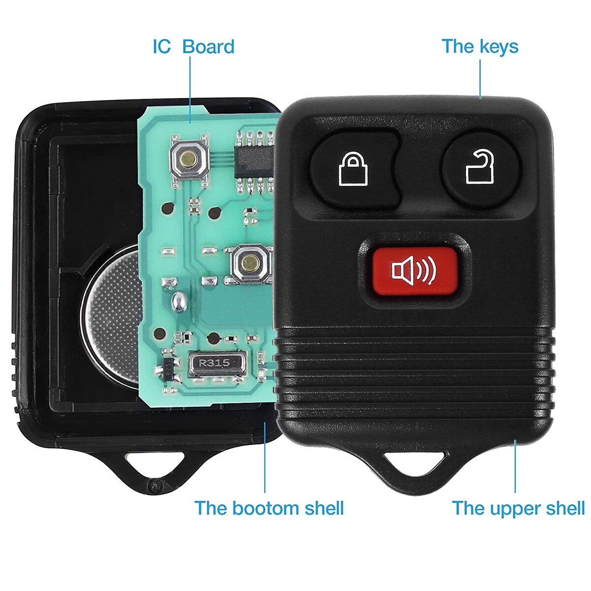 Ontto Cover Pelle Per Chiavi Renault Keyless – Nero, Protezione Anti Graffio Per Clio, Megane, Captur, Dacia