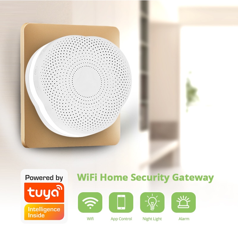 Passerelle multifonctionnelle KERUI Tuya APP système d'alarme sécurité à domicile système d'alarme intelligent fonctionne avec Google Assistant/Alexa contrôle