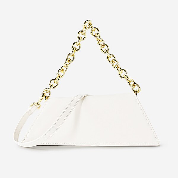 Gugk jurk feest handtassen dames effen geel schelp hasp enkele schoudertassen dames ketting riem handtassen  gb123: Beige