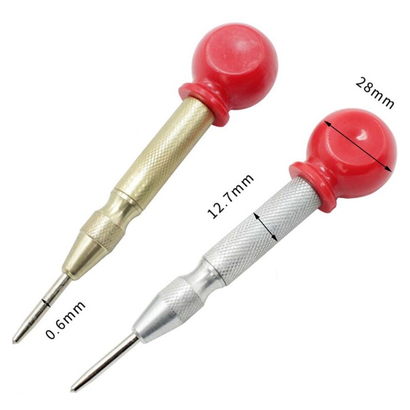 Automatic Center Pin Spring Loaded Punch Marking Holes Wood Marker Woodwork Tool Q6PD