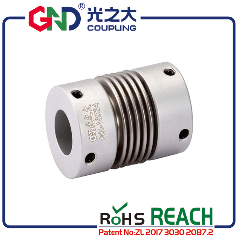 GND coupling metal shaft manufacturing aluminum Clamp torque generator bellows servo motor spring quick-camlock Bellows Coupling