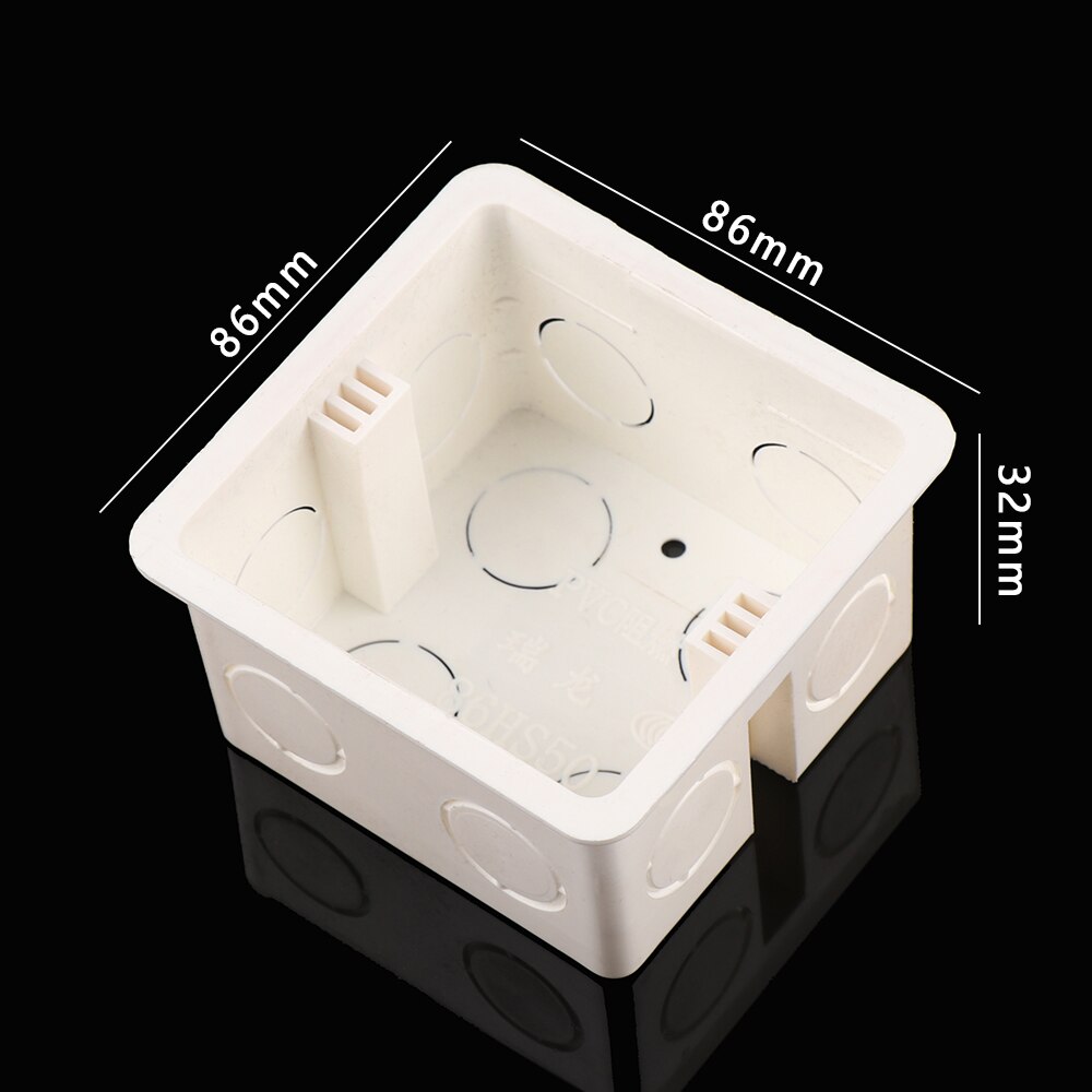 86*86*50Mm Plastic Vlamvertragende Waring Back Box Verdikte Wall Mount Switch Junction Doos Wandschakelaar verborgen Bodem