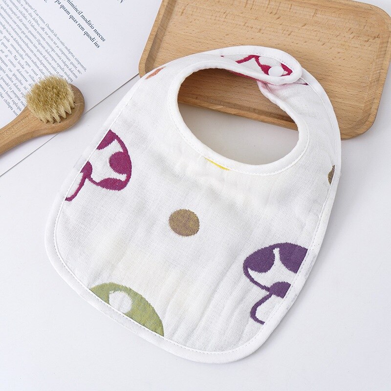 0-3T Baby Lätzchen Druck Waschbar U Geformt Lätzchen Kleinkind Baby unisex Sechs schichten Saugfähigen Sabbern Handtuch Weichen Lätzchen Blick Speichel Handtuch: F