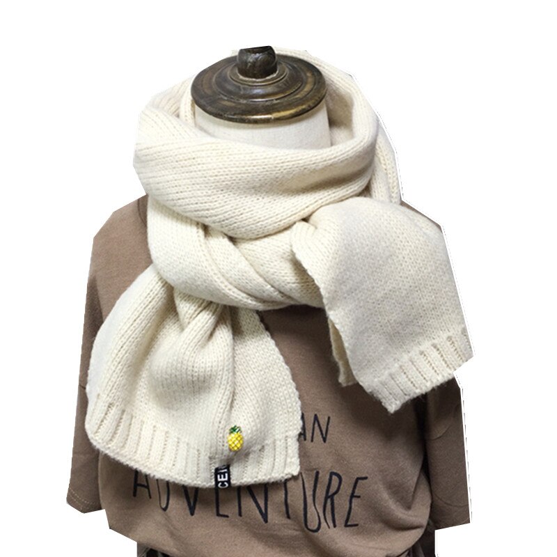 17 Colors Autumn Winter Children Immitation Cashmere Scarf Boys Girls Shawl Warm Thicken Kids Neckerchief Children Bufandas: beige