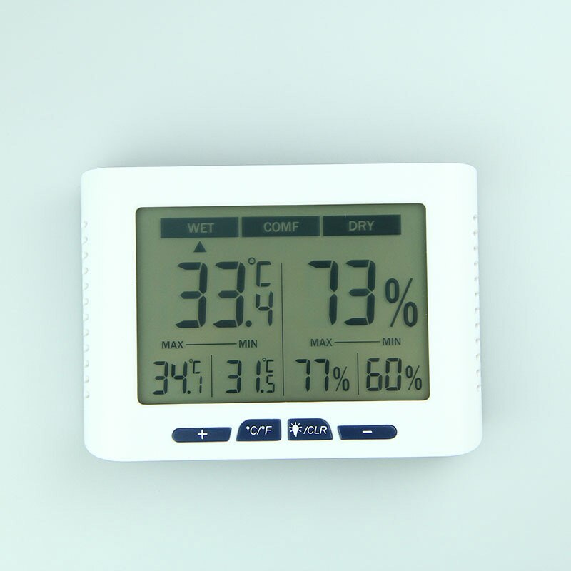 Electronic Digital Dry Temperature Humidity Thermometer Indoor High Precision Home Desktop Thermometer Alarm Clock