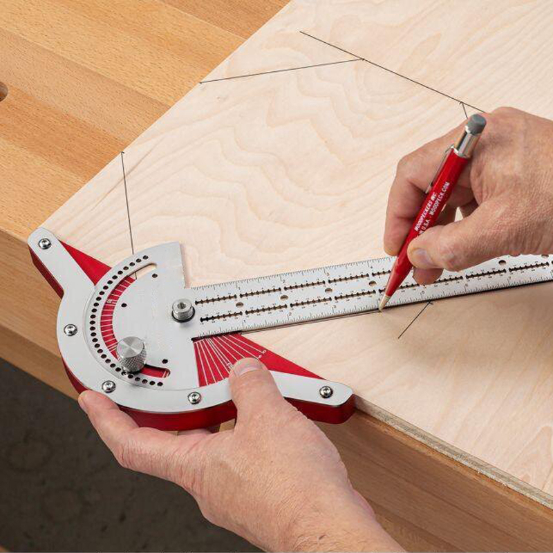 Metal Stainless Steel Woodworkers Edge Angle Rulerdesign Ruler One-foot Multi-purpose Comfortable and Durable