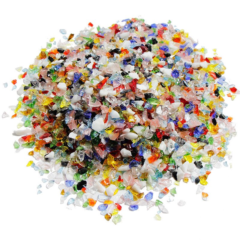 250g Colorful Glass Sand Mosaic Tile DIY Mosaic Craft Materials Handmade Mosaic Making Glass Tile Fillers of Fish Tank