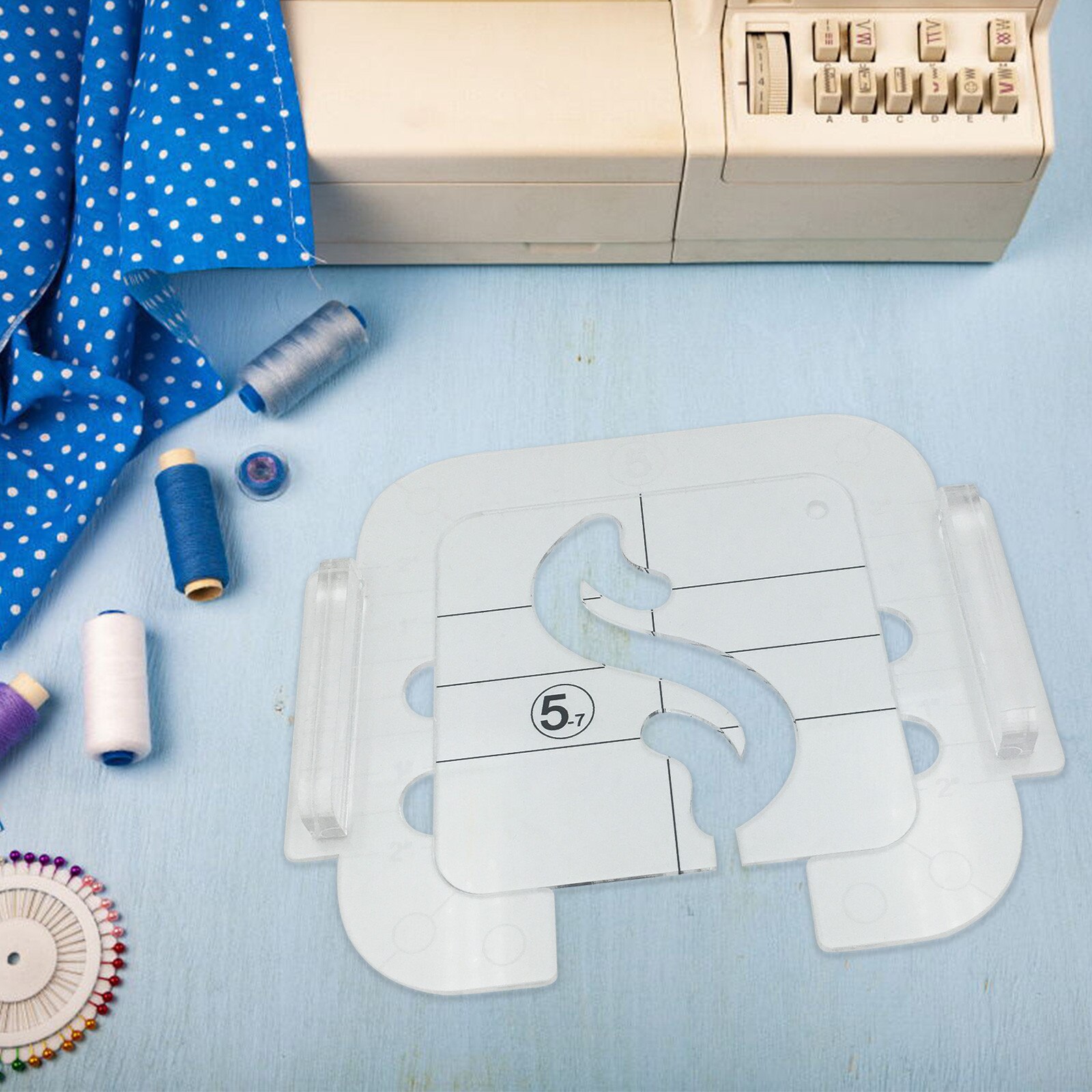 25# Free Motion Quilting Template Series With Quilting Frame For Domestic Sewing Machine Ruler Household Sewing Accessory