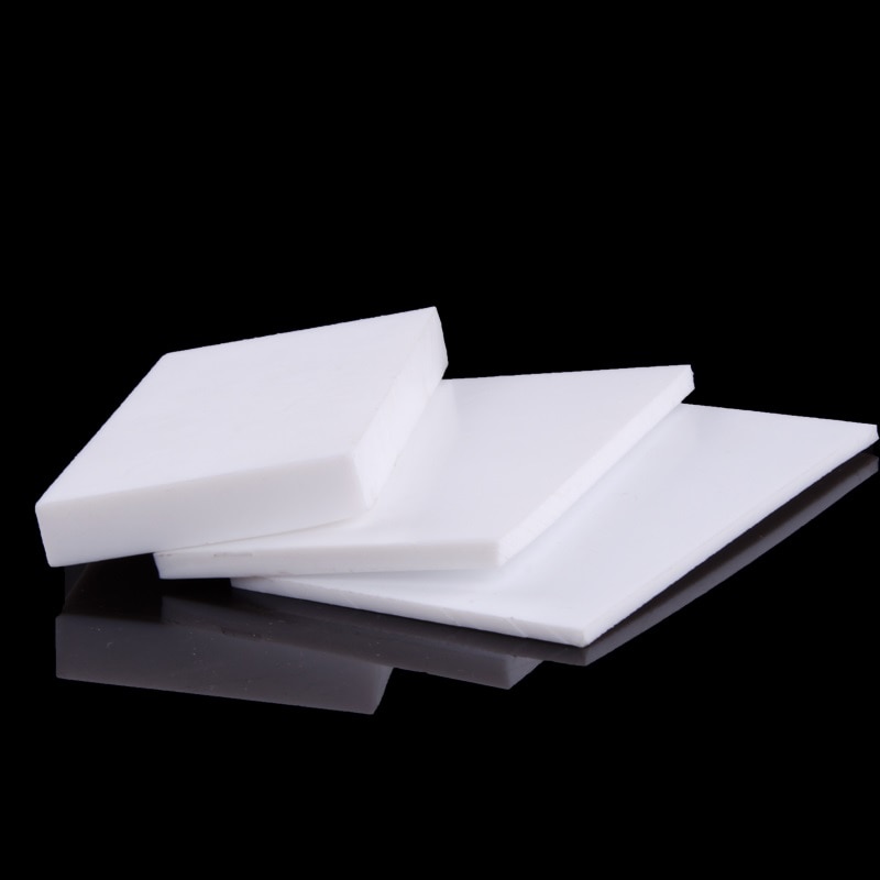 Tykkelse 1/3/5/6/8/10*100*100mm ptfe ark ptfe plade ptfe plade blok polytef plade anti-korrosion