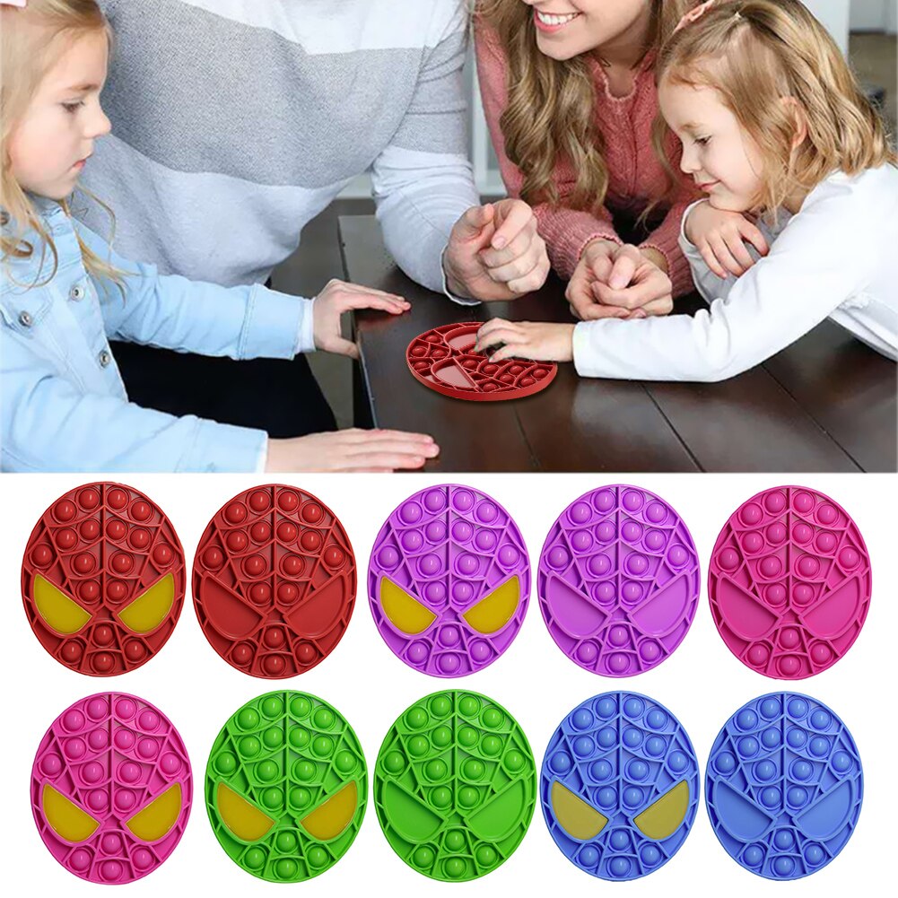 Silicone PushPOPBubbleCartoon Man Sensory Fidget Toys for Autism Stress RelieverPOPs Fidget Anxiety Relief Funny Toys for Adult