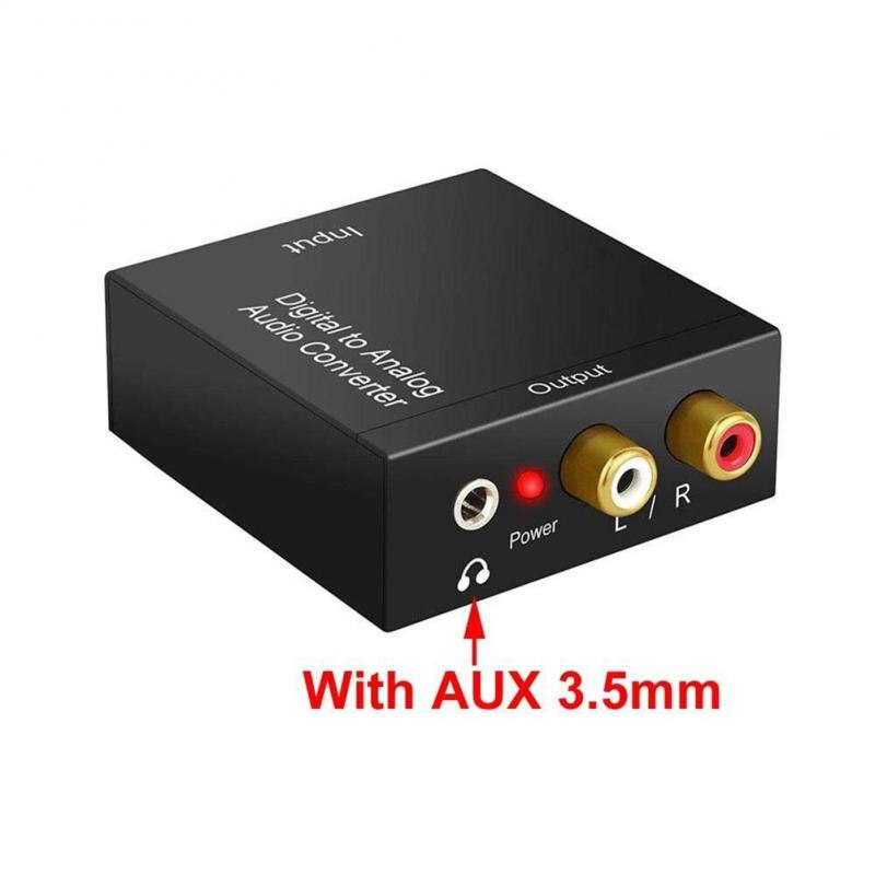 Draagbare Coaxiale Optische Vezel Digitaal Naar Analoog Audio Aux 3.5Mm Jack Rca L/R Converter Spdif Digitale Audio decoder Versterker