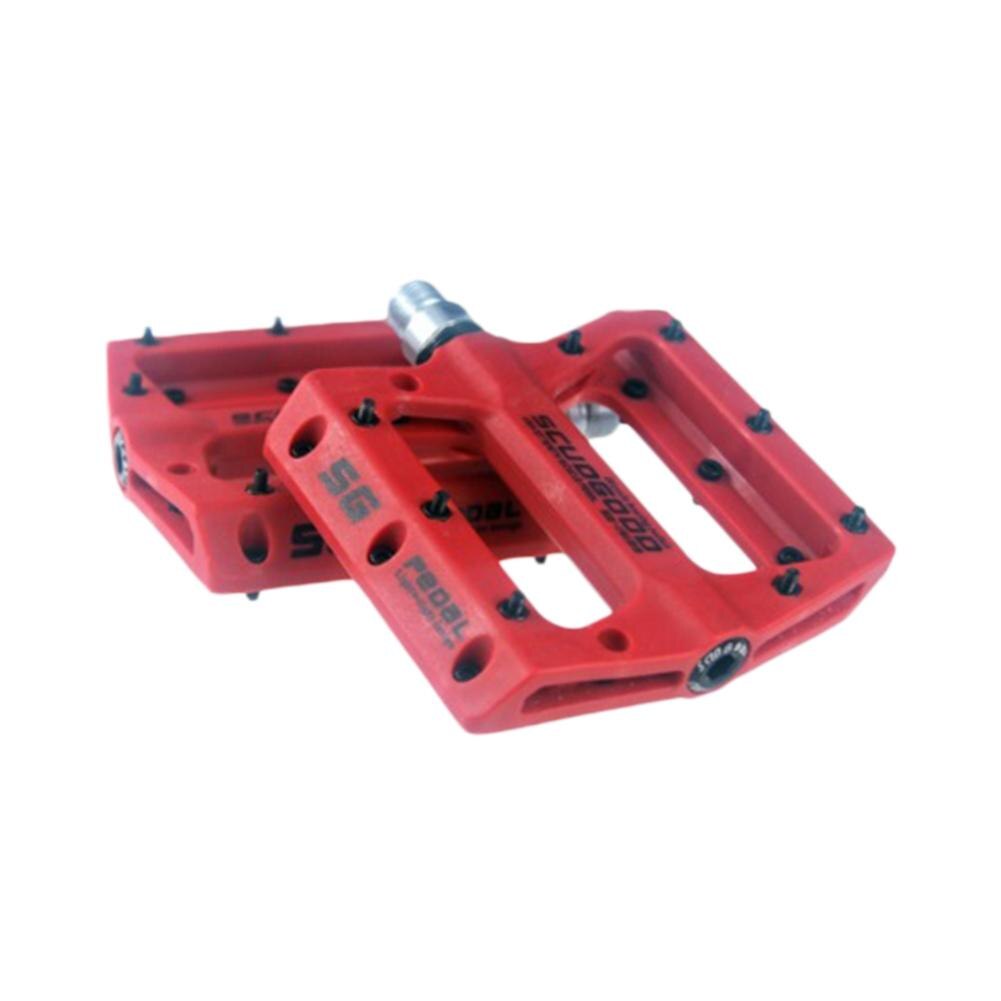 Bmx mtb 1 par pedaler nylonfiber terrengsykkel flate pedaler for landevei bmx sykkel anti-skli pedaler sykkeltilbehør 9/16 tommer