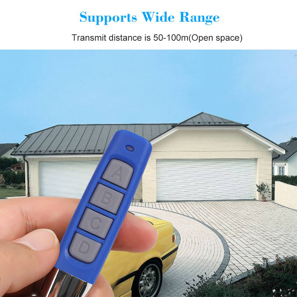 433MHZ Remote Control 4 CH Garage Gate Door Opener Remote Control Duplicator Clone Learning Rolling Auto Code Car Key 433.92mhz
