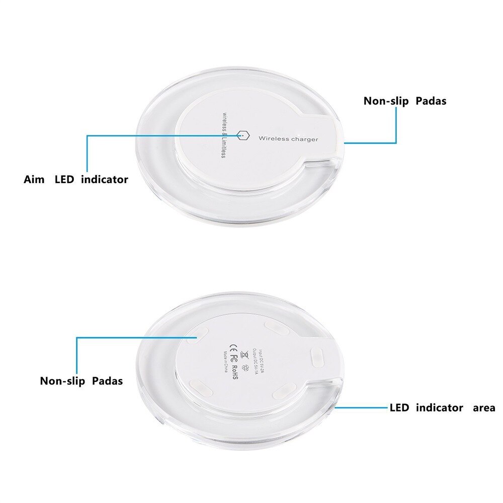 Mini Qi Draadloze Oplader Voor Iphone X Xs Max Xr 8 Plus Snelle Draadloze Opladen Voor Samsung Galaxy S9 S8 plus S7 Note 9 8