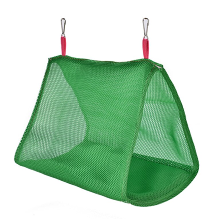 Soft Mesh Breathable Bird Parrot Solid Hammock Birds Hammocks Hanging Cage Pet Hut Nest House Bird Swing Toys Supplies Jaulas: green / S