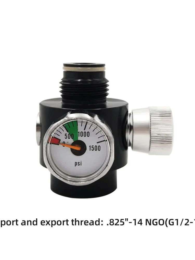 Pneumatisch gereedschap CO2-luchtregelaar Drukregeling Instelbaar 0-200PSI of 0-800PSI Voor.825 "-14NGO G1/2-14 schroefdraad Tankcilinder: Blauw