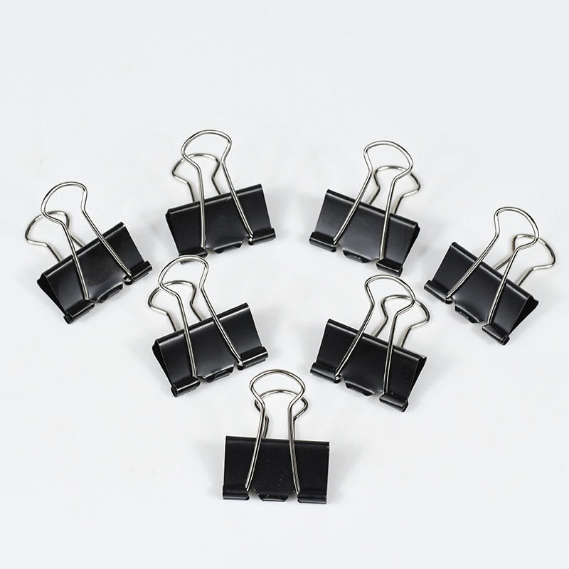 6225B Metal Binder Clips Home Office Books File Paper Organizer Clip Food ClipsStrong clamping force Easy classification