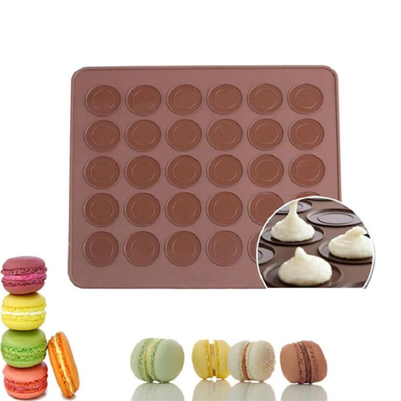 Macaroon Kit Macaron Silicone Mat Non-Stick Baking Mold Set 30 Capacity Macaron Pot Cake Decorating Supplies
