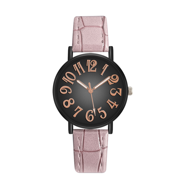 Dameshorloge Antiek lederen bandhorloge Dames quartzhorloges Luxe retro klokcadeau Reloj Mujer: Roze