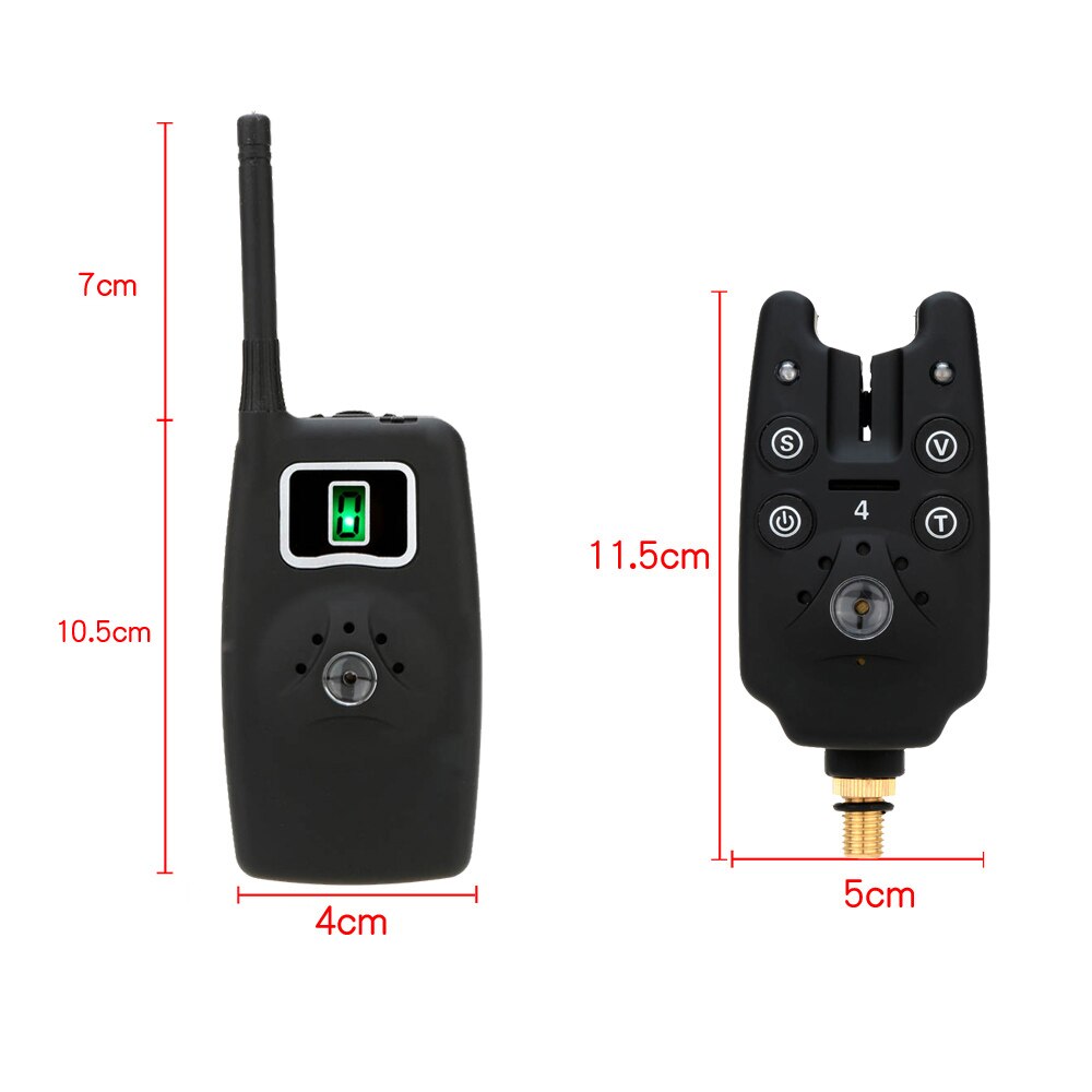 Lixada, conjunto de alarmas de mordedura de pesca inalámbrico, Kit de alarma de pesca Digital, indicador de alarma LED, campana de alarma, receptor, aparejo de pesca con caja