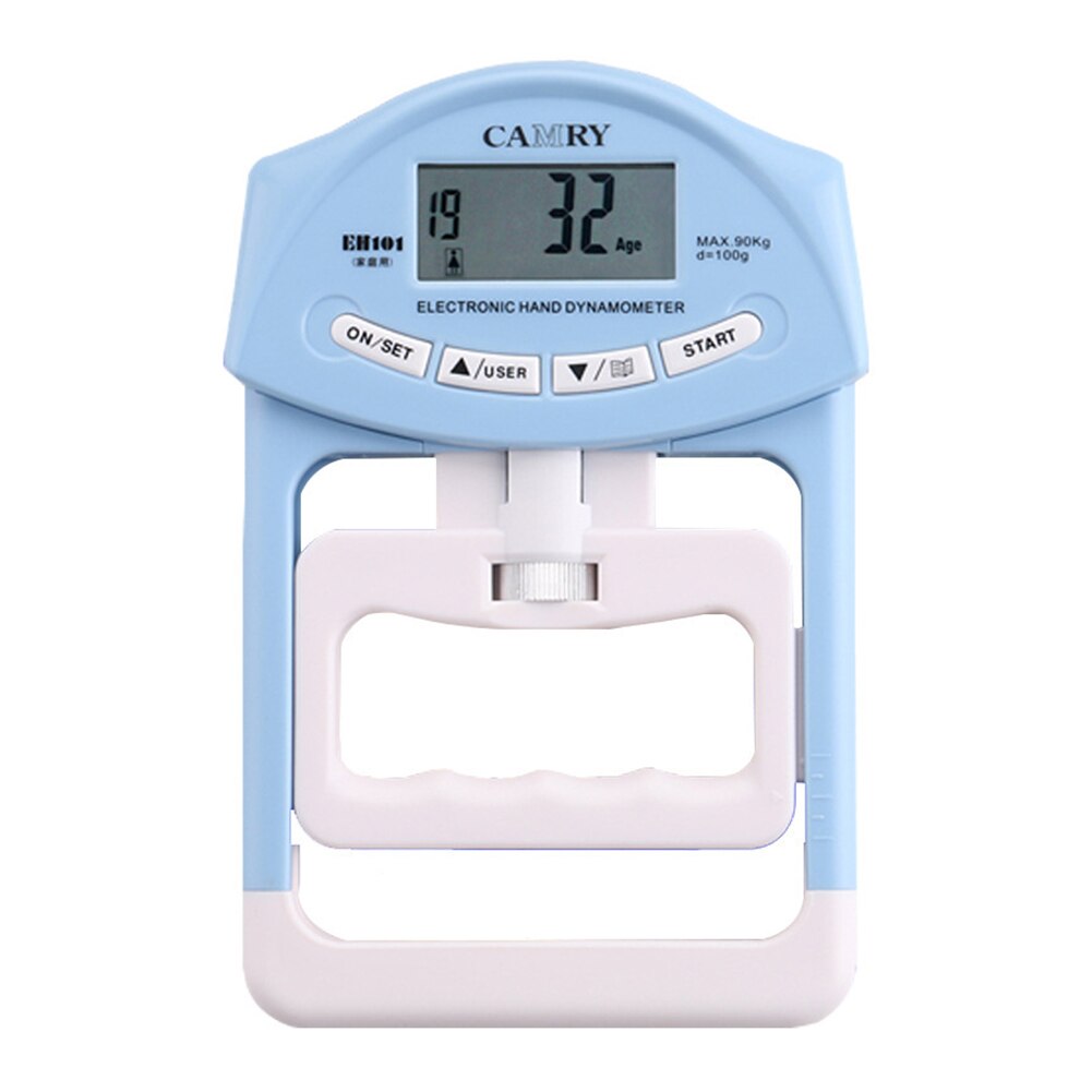 90kg/198Ib Digital LCD Dynamometer Hand Grip Power Fitness Measurement Strength Training Muscle Body Building: Blue