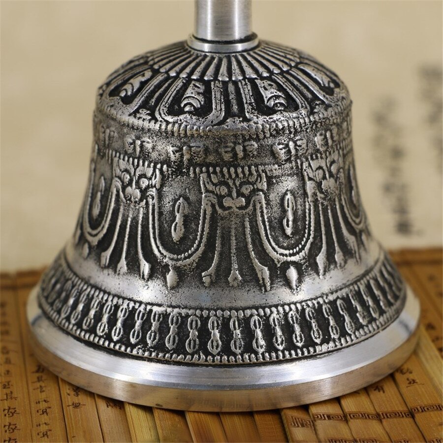 Népal laiton cinq brins Vajra cloche pilon Dharma ustensiles pur cuivre hochets bouddhiste Puja fournitures Vajra Dorje cloche artisanat