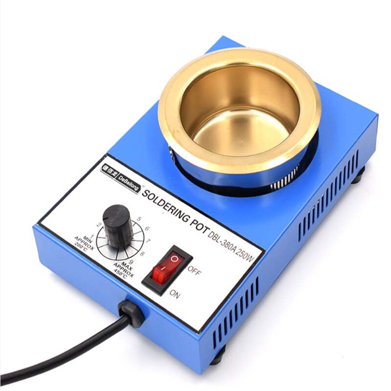 Lead free tin melting furnace debolong small tin furnace titanium alloy melting pot 80 mm wire head tin plating 250 W tin furnac
