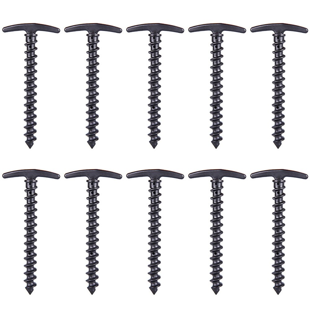10pcs/Pack Outdoor Camping Trip Tent Peg Ground Nails Screw Stakes Pegs Beach Tent Stakes Pegs Pins Tent Accessories: Default Title