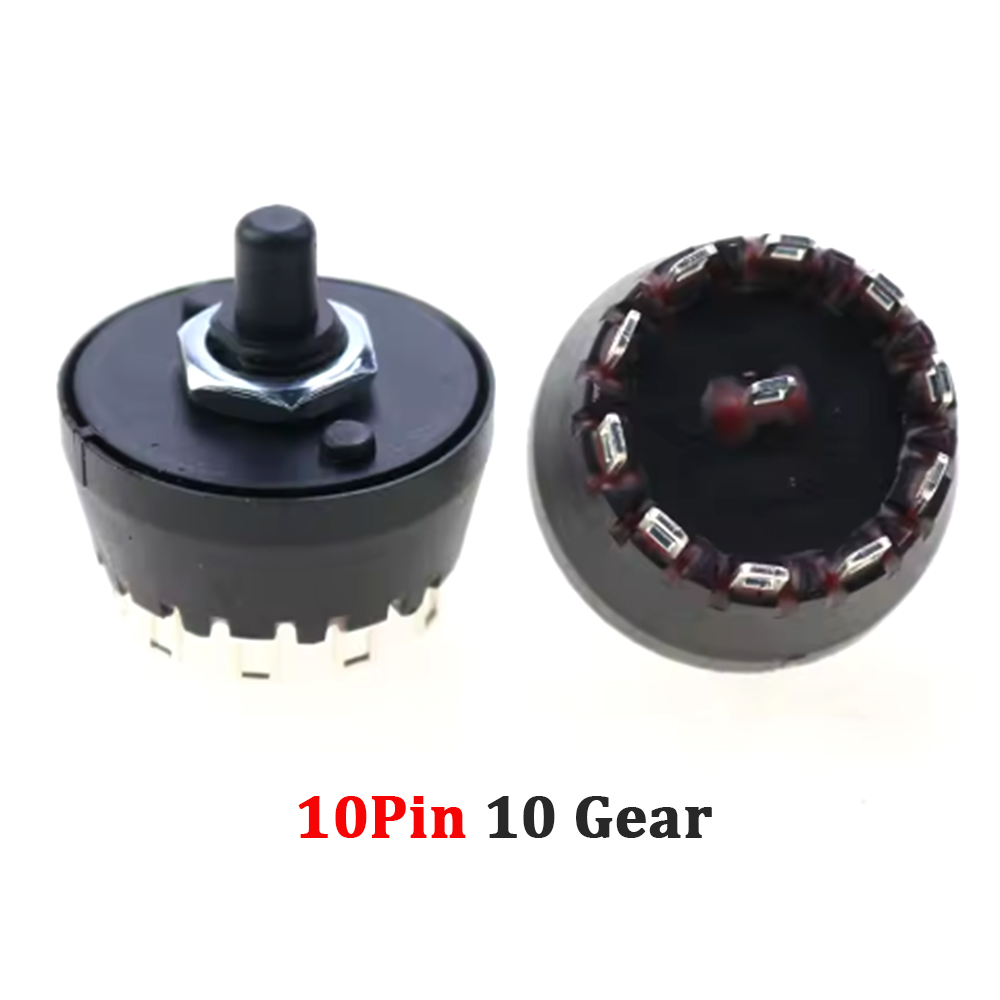 1 piece High Temperature Resistant Rotary Gear Switch 2 3 4 5 6 7 8 10 Pin Band Knob Switch Of Juicer Mixer: Orange