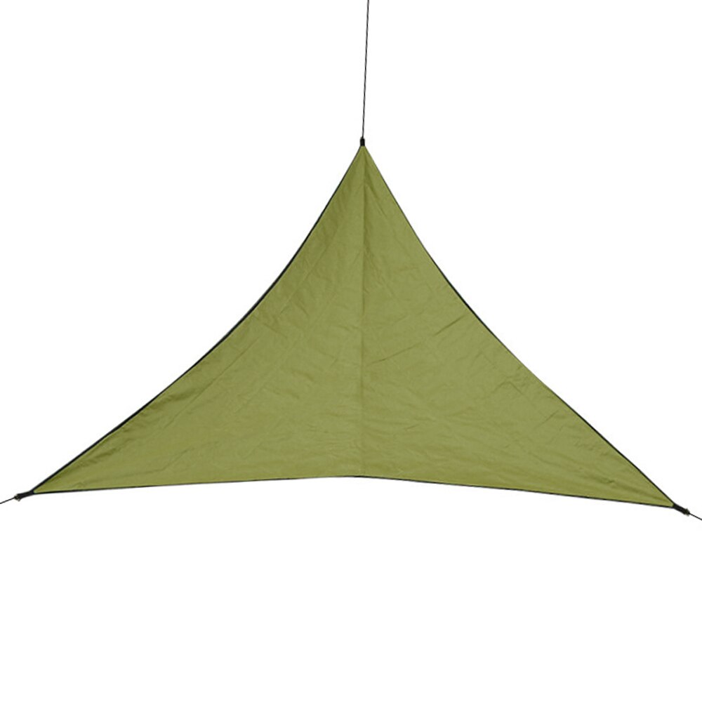 Outdoor Shade Sunscreen Waterproof Triangular UV Sunshine Shade Sail Combination Net Triangular Sunshine Camping Garden Sail: Army green 4M