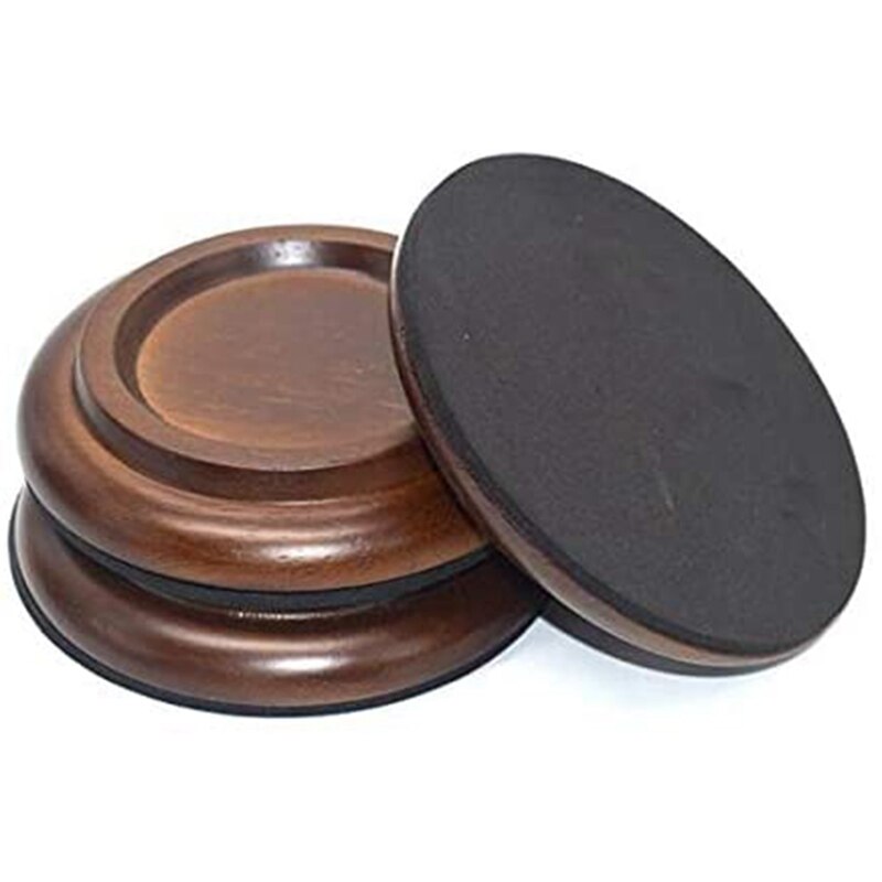 3 stk. hardwood klaver caster kopper gulvbeskytter solid caster til flygel, skridsikker og støjfri fodpude: Default Title