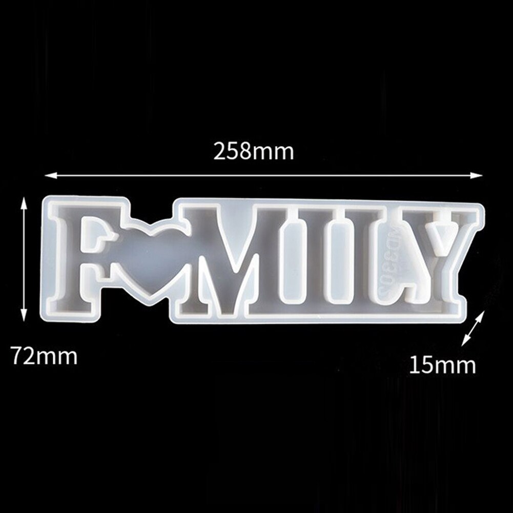 DIY Home Family Love Epoxy Resin Casting Mould Ornament Making Silicone Mold Home/Love/Family Shape DIY Ornament Making Tool